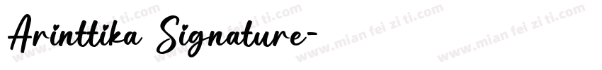 Arinttika Signature字体转换